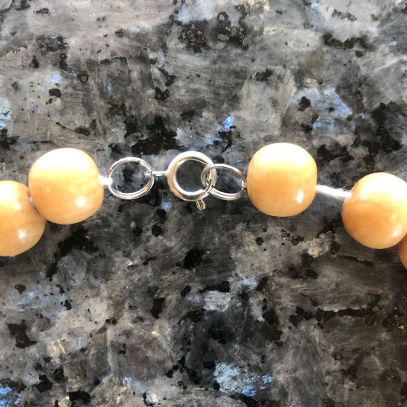 Natural Wood, Turquoise & Red Beaded Necklace - Picture 6 of 7